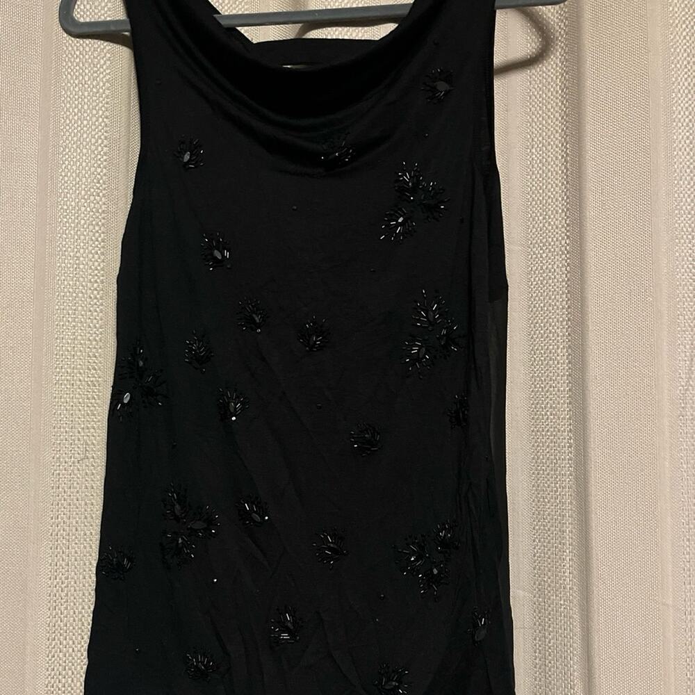 Design History Black Tank Too Blouse NWT